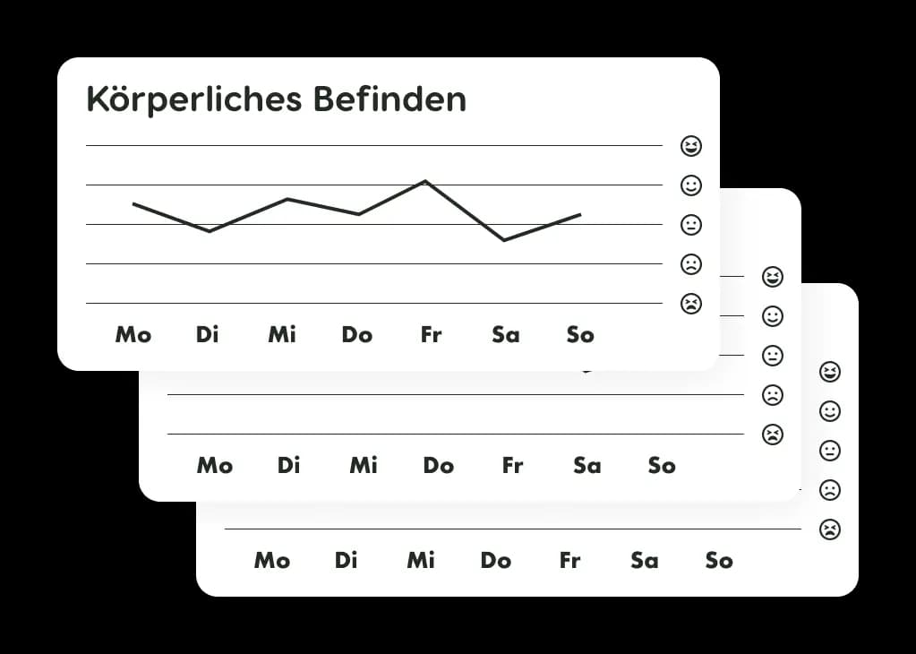 Gesundheitsdaten-Wallet mit körperlichem Befinden