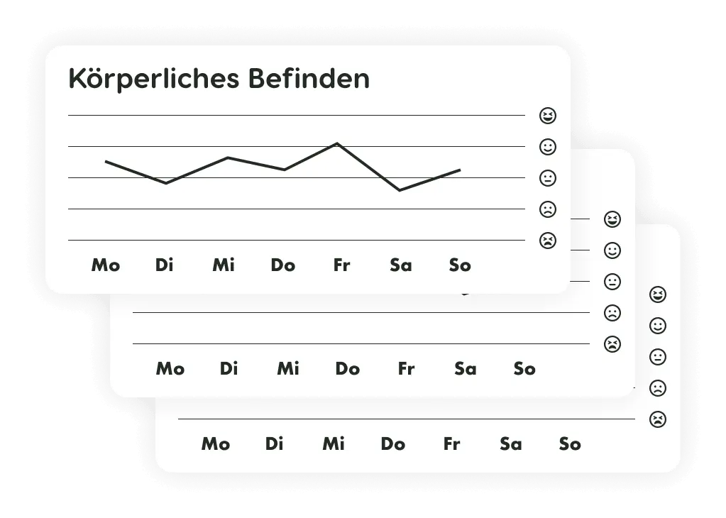 Gesundheitsdaten-Wallet mit körperlichem Befinden